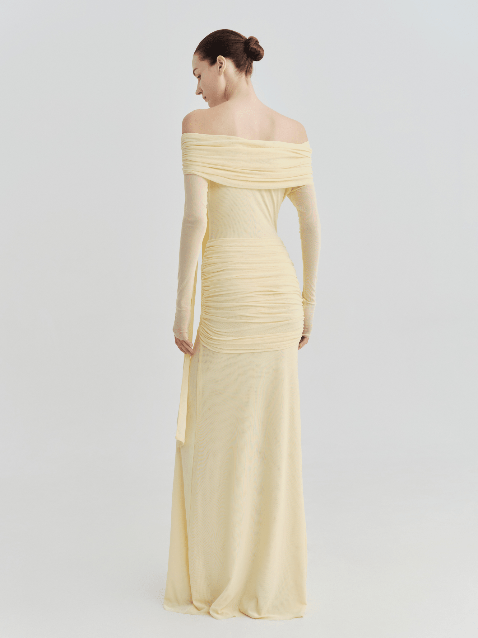 The Lily Off - Shoulder Draped Tie Maxi Dress - COCOSIN.OFFICIAL