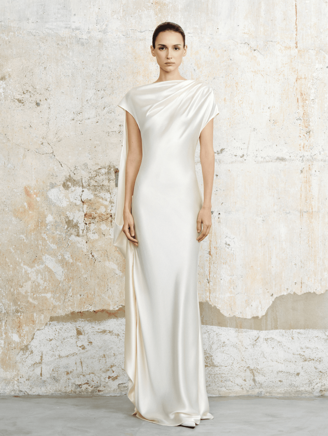 The Odette Asymmetric Satin Maxi Dress - COCOSIN.OFFICIAL