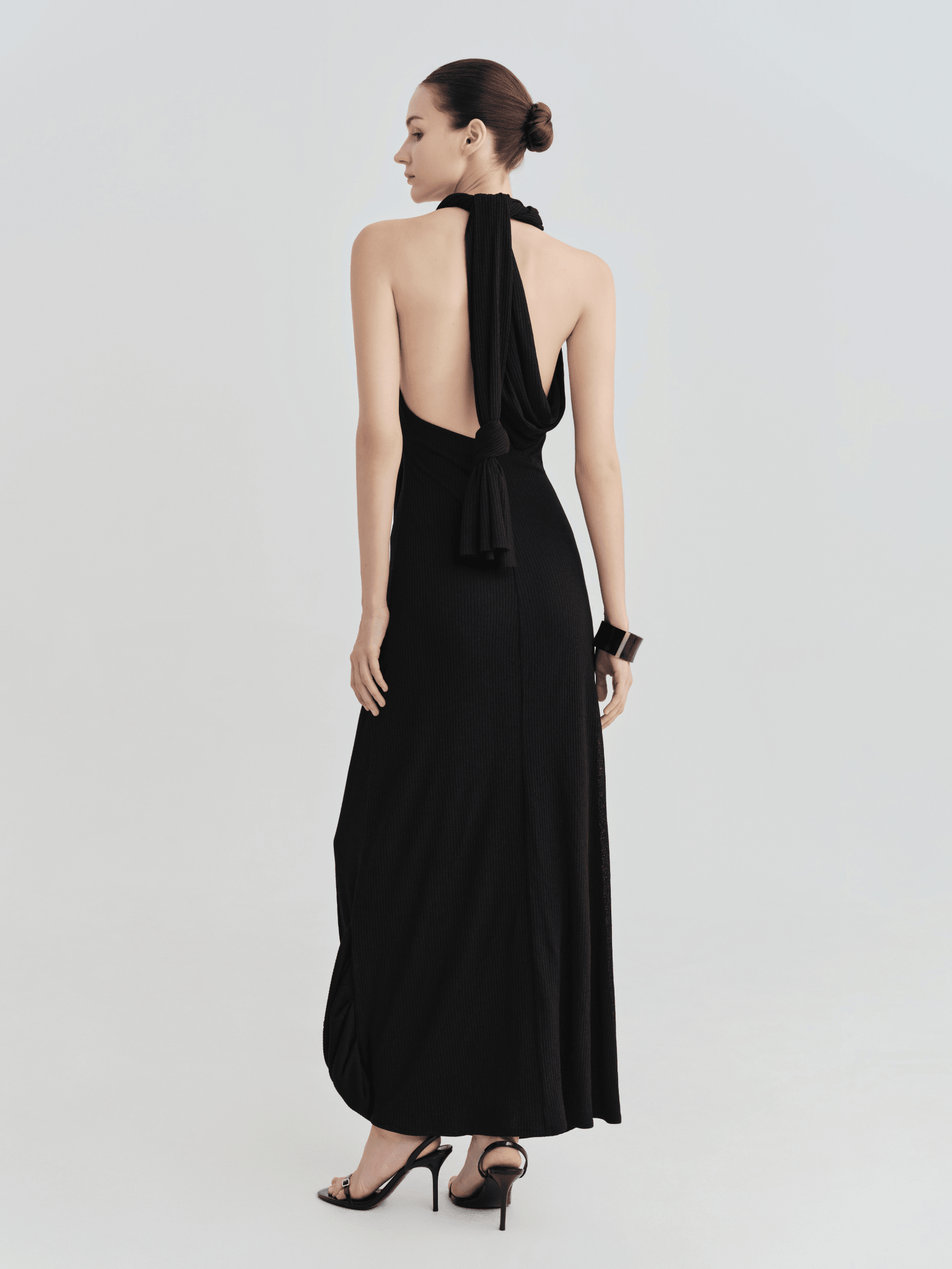 The Onyx Scarf - Tie Halter Maxi - COCOSIN.OFFICIAL