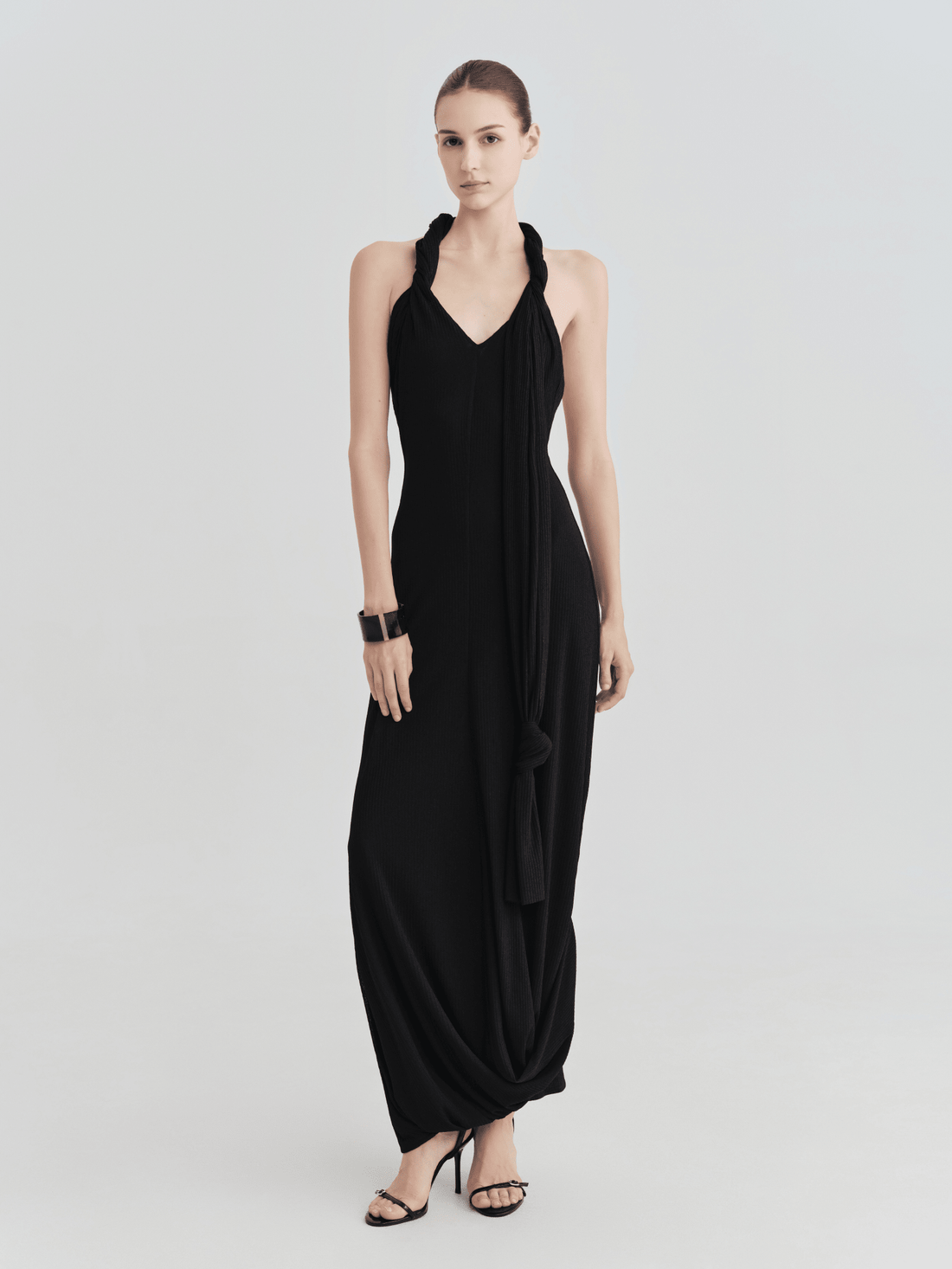 The Onyx Scarf - Tie Halter Maxi - COCOSIN.OFFICIAL