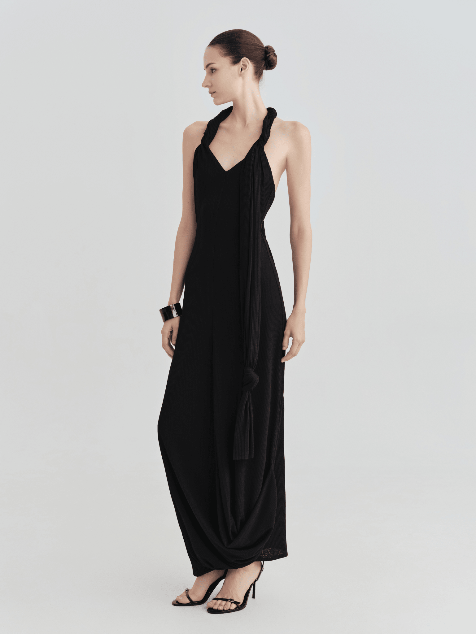 The Onyx Scarf - Tie Halter Maxi - COCOSIN.OFFICIAL