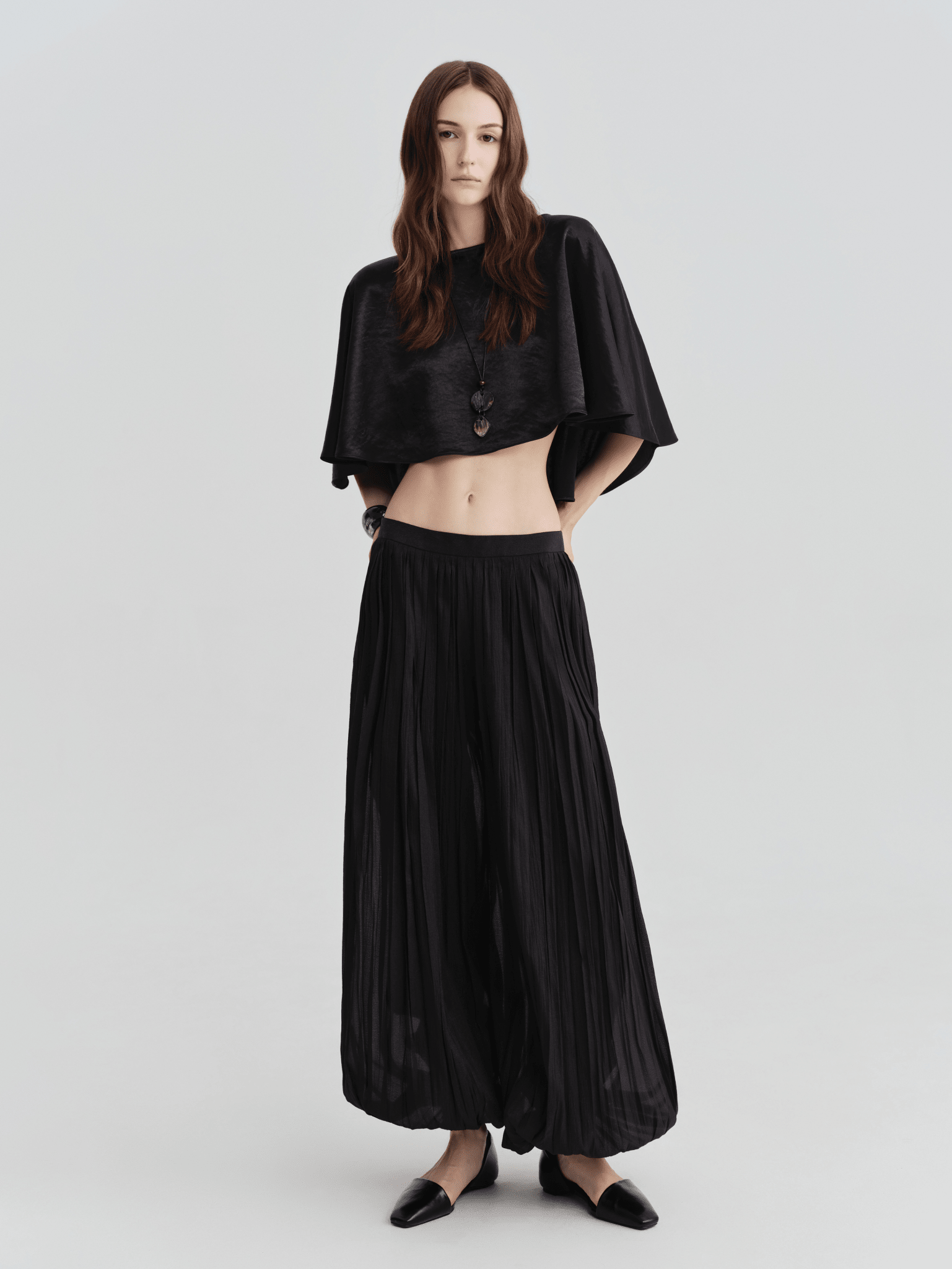 The Sheer Pleated Wide - Leg Trouser - COCOSIN.OFFICIAL