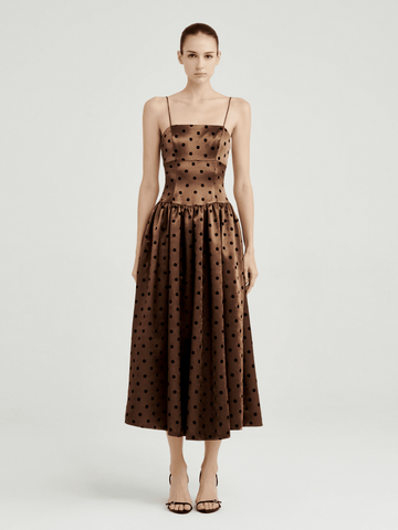 The Sienna Dot Midi Dress - COCOSIN.OFFICIAL