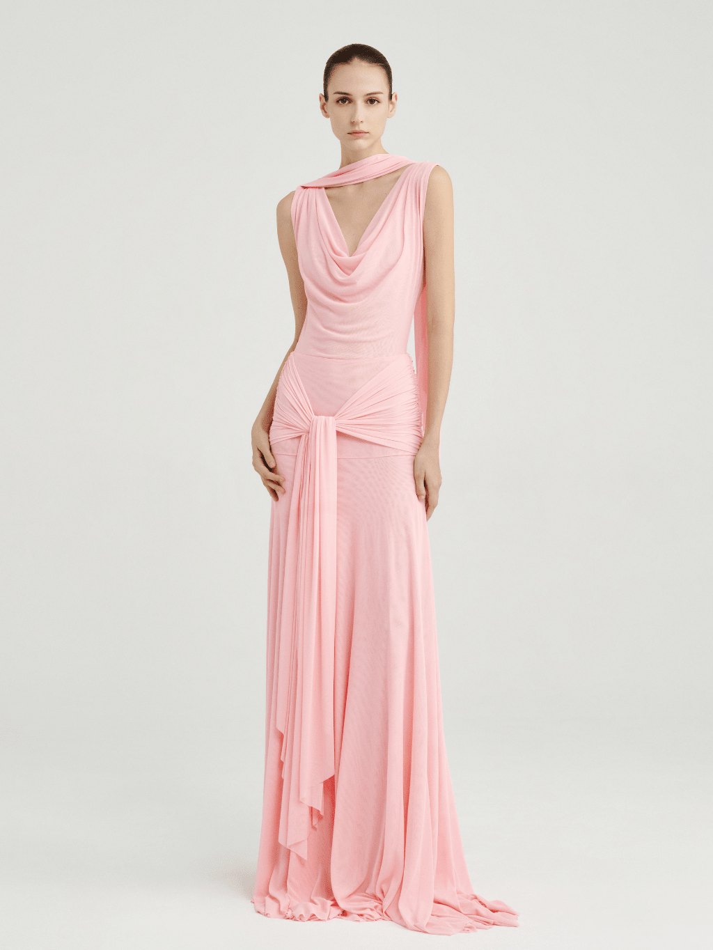 The Solène Drape Maxi Dress - COCOSIN.OFFICIAL