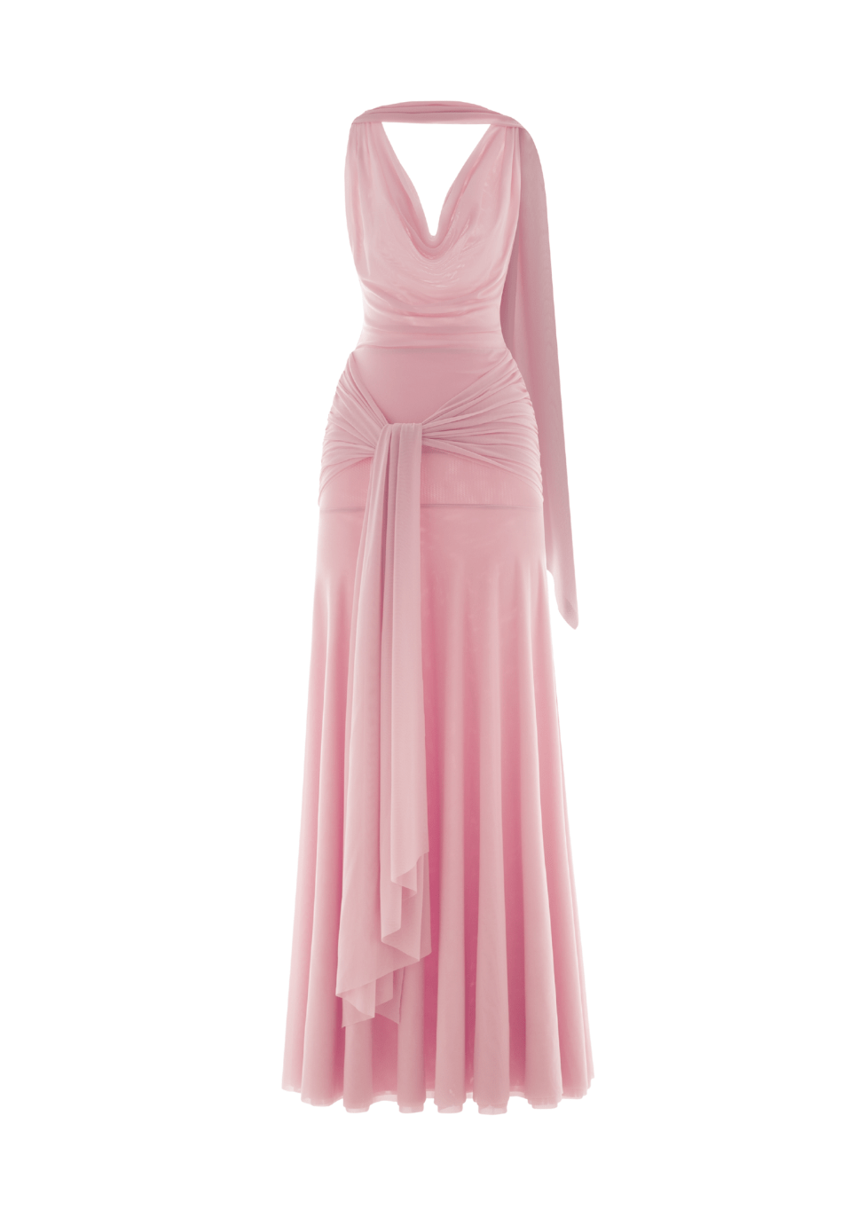 The Solène Drape Maxi Dress - COCOSIN.OFFICIAL