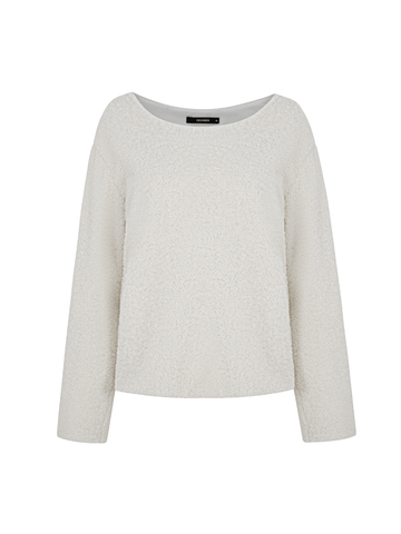White Faux Fur Top - COCOSIN.OFFICIAL