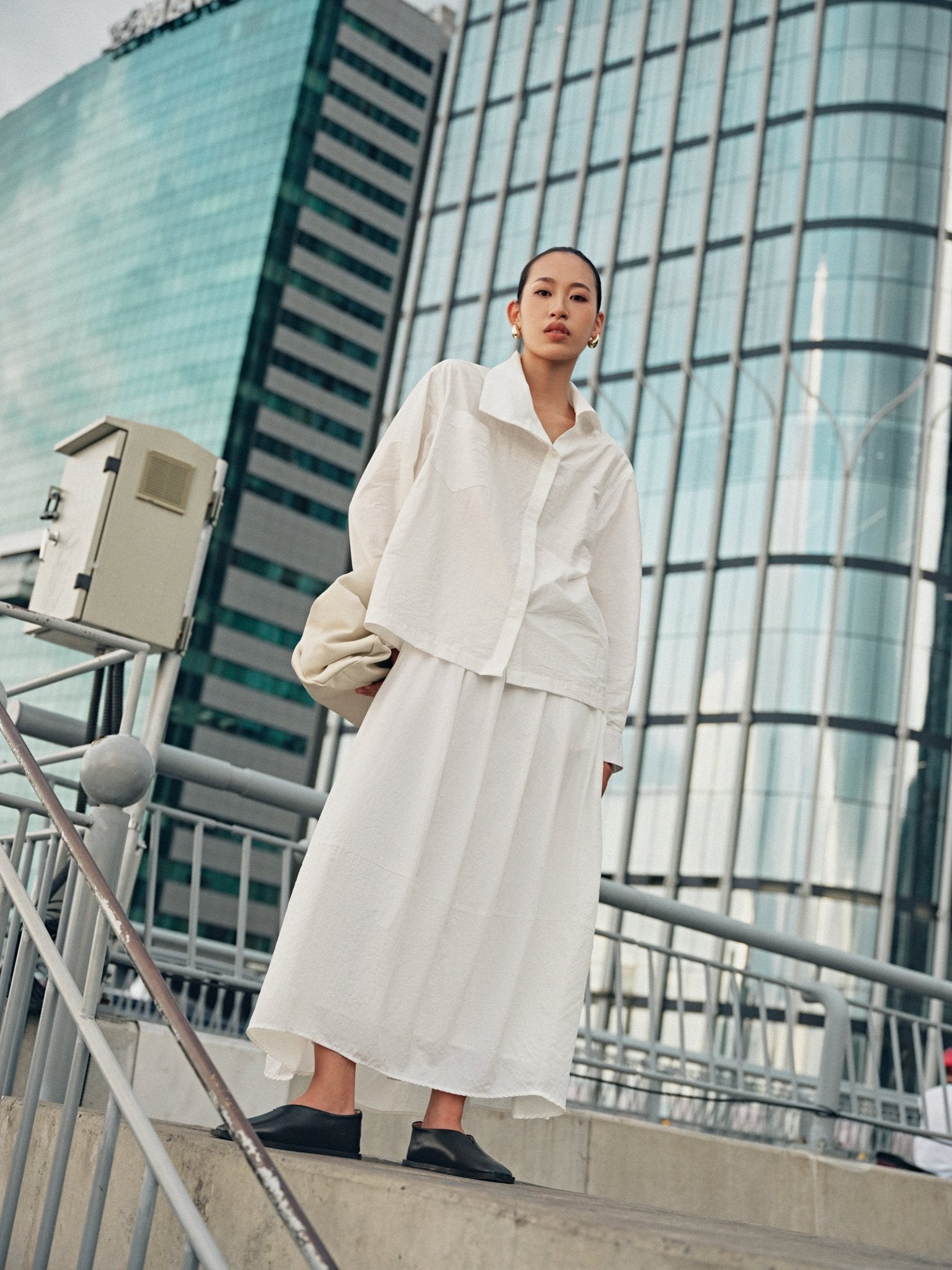 White Midi Skirt - COCOSIN.OFFICIAL