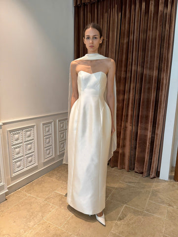 The Camille Strapless Taffeta Maxi